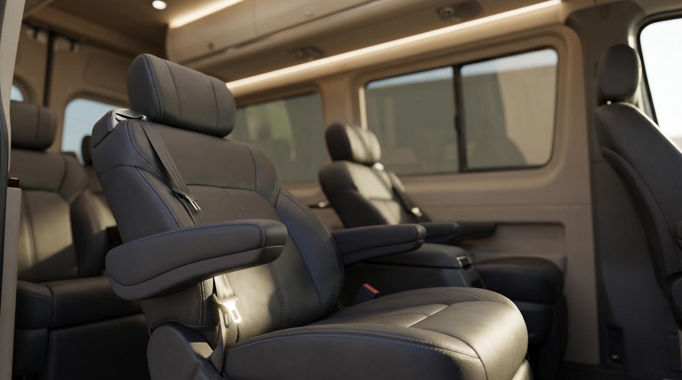 sprinter van reclining seats high roof infotainment